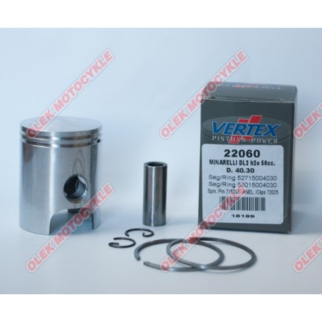 VERTEX TŁOK MINARELLI 50,WATER COOLED 40,80 MM (+0,50 MM) (PIERŚCIENIE 53015004080 X 1, 52715004080 X 1)