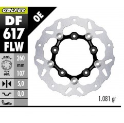 GALFER TARCZA HAMULCOWA PRZÓD KTM 890SMT '23-'25 (WAVE FLOATING) (260X107X5MM)