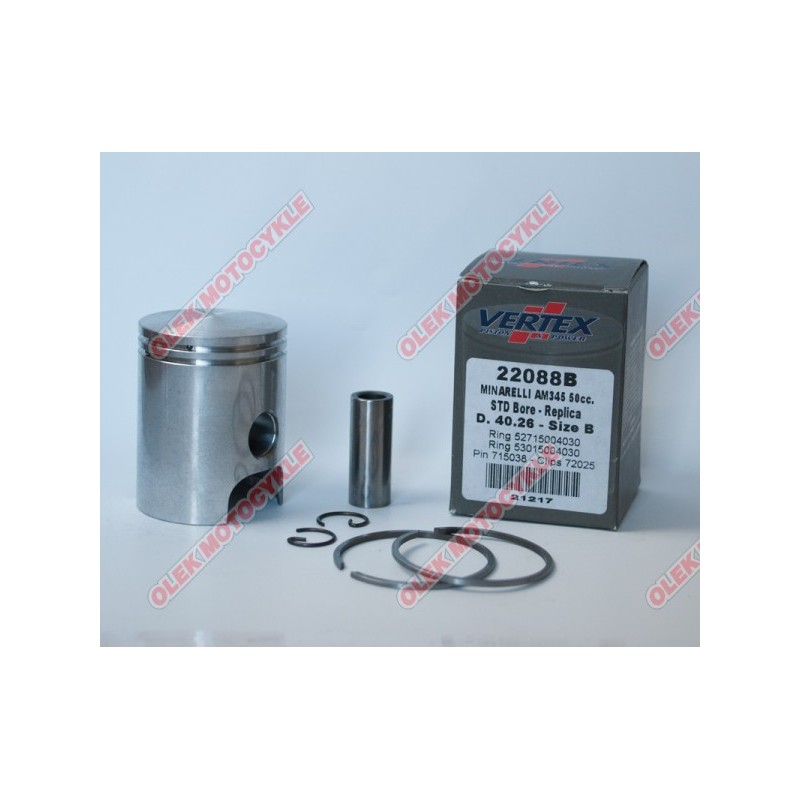 VERTEX TŁOK MINARELLI AM6, APRILIA, YAMAHA (40,27MM) REPLICA NICASIL (28,00/2,00/12,00) (PIERŚCIENIE 53015004030 X 1, 5271500403