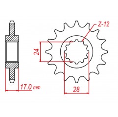 GROSSKOPF WYPRZEDAŻ ZĘBATKA TYLNA 408 43 HONDA CBR 600F 91-96, CB 900F (JTR302.43)