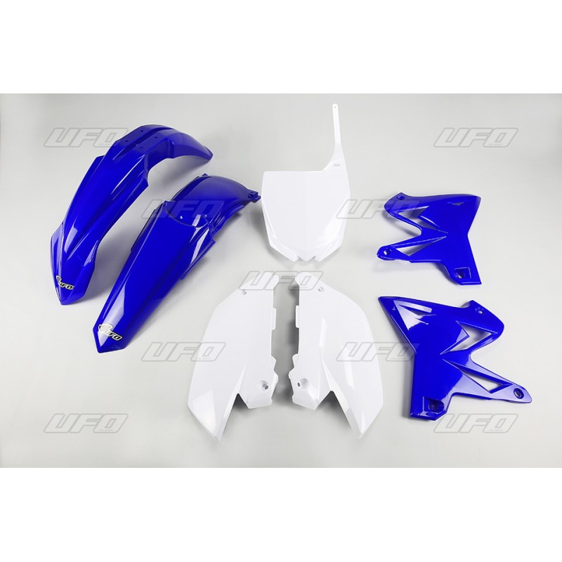 UFO KOMPLET PLASTIKÓW YAMAHA YZ 125/250 '02-'14 KOLOR OEM (NIEBIESKI/BIAŁY) RESTYLING NIEBIESKI TYLNY BŁOTNIK