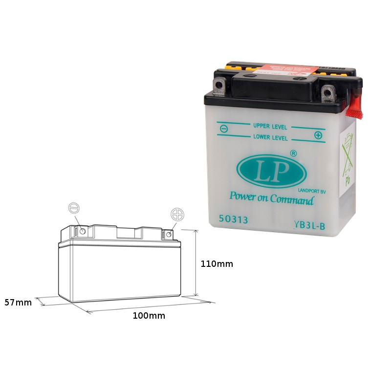 LANDPORT AKUMULATOR YB3L-B 12V 3Ah 99x57x111 (10)