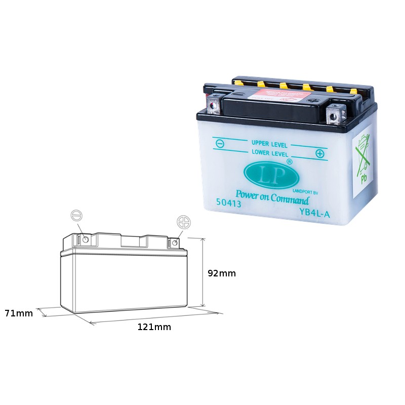 LANDPORT AKUMULATOR YB4L-A 12V 4Ah 121x71x93 (4)