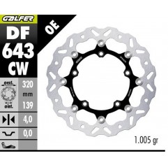 GALFER TARCZA HAMULCOWA PRZÓD KOVE 800X PRO '23-'25 (WAVE FLOATING) (320X139X4MM)
