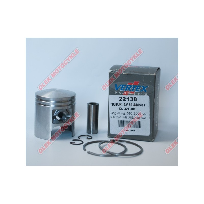 VERTEX TŁOK SUZUKI MORINI, DERBI (SKUTERY 50 CCM) (41,75MM +0,75MM) SWORZEŃ 10MM