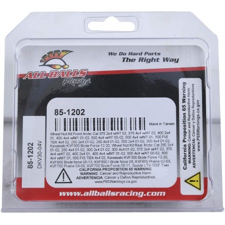 ALL BALLS NAKRĘTKI KOŁA PRZEDNIEGO / TYLNEGO ARCTIC CAT 250 01-02, 300 01-02, 375 02, 400 01-02, 500 4X4 00-02, 500 4X4, KAWASAK