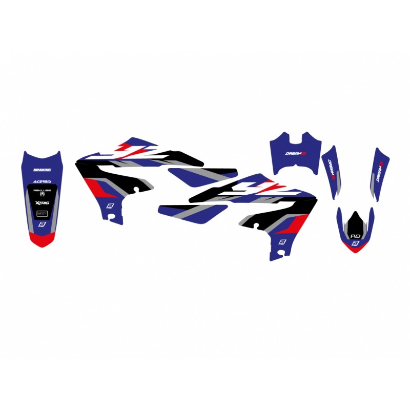BLACKBIRD KOMPLET NAKLEJEK (OKLEIN) YAMAHA YZ 250F '19-'23, YZ 450F '18-'22 DREAM 5 KOLOR NIEBIESKI