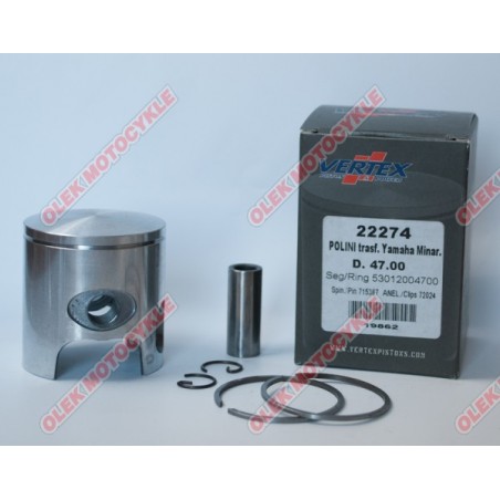 VERTEX TŁOK POLINI, MINARELLI, YAMAHA 47,35MM SWORZEŃ 10MM (PIERŚCIENIE 53012004740 X 1 SZT.)