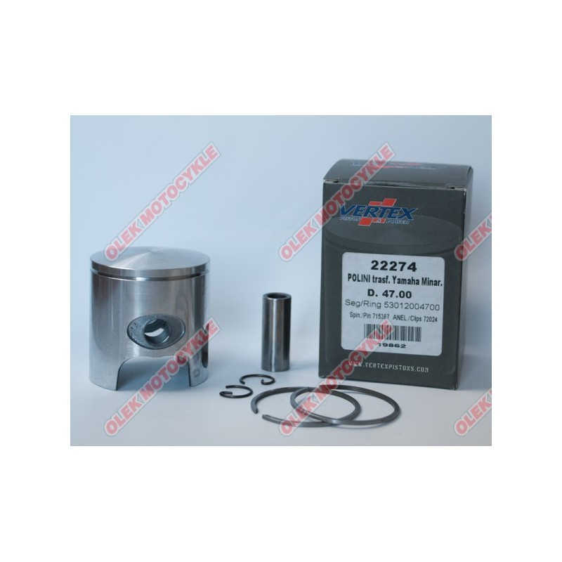 VERTEX TŁOK POLINI, MINARELLI, YAMAHA 47,75MM SWORZEŃ 10MM (PIERŚCIENIE 53012004780 X 1 SZT.)