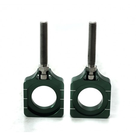 ACCEL 2020 NOWY TOWAR NAPINACZ TYLNEJ OŚKI ZE ŚRUBĄ KAWASAKI KXF 250 '17-18 KOLOR ZIELONY (KPL.-2SZT.)