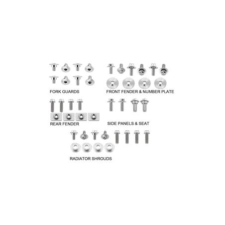 ACCEL 2020 NOWY TOWAR KOMPLET ŚRUB DO PLASTIKÓW HONDA CRF 250R '10-13, CRF 450R '09-12