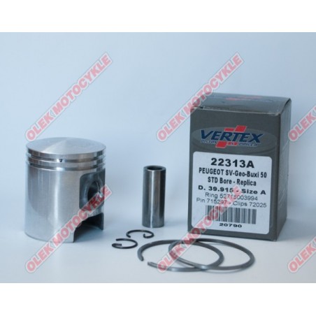 VERTEX TŁOK PEUGEOT SV, BUXY, ELYSEO, TREKKER 50 (39,915MM) (PIERŚCIENIE 52715003994 X 2 SZT.)