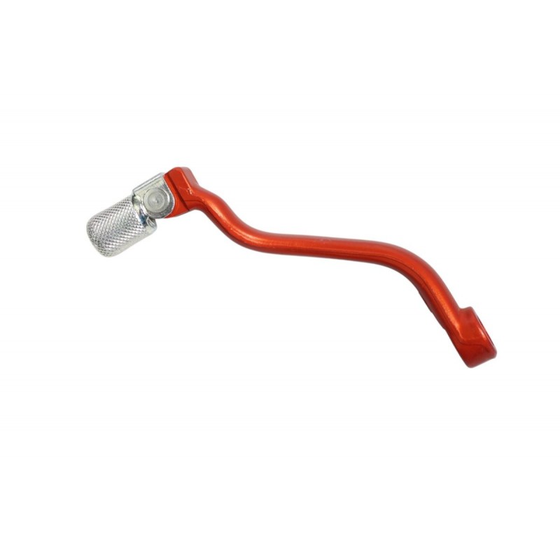 M.C. DŹWIGNIA ZMIANY BIEGÓW KTM 400/450/520/525 '00-'06, SXF/EXCF 250 '06-'13 (ALUMINIOWA) (KUTA) KOLOR POMARAŃCZOWY, KOŃCÓWKA S