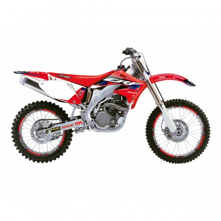 BLACKBIRD KOMPLET NAKLEJEK (OKLEIN) HONDA CRF 450R '02-'04 DREAM 5 KOLOR CZERWONY CZARNY