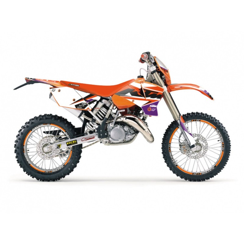 BLACKBIRD KOMPLET NAKLEJEK (OKLEIN) KTM EXC/EXC-F '03-'04, SX/SX-F '01-'04 DREAM 5 KOLOR POMARAŃCZOWY CZARNY