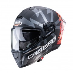 CABERG (2021/2022) KASK INTEGRALNY MODEL DRIFT EVO STORM MATT BLACK/RED FLUO/ORANGE FLUO KOLOR CZARNY MAT CZERWONY FLUO/POMARAŃC