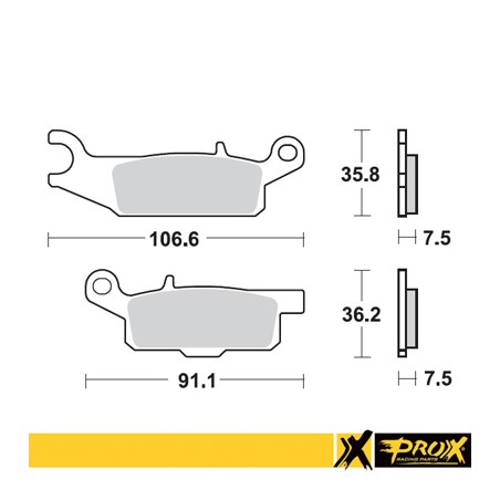 PROX KLOCKI HAMULCOWE KH444 YAMAHA YFM 550 GRIZZLY '11-14, YFM 700 GRIZZLY '07-18 PRZÓD PRAWY