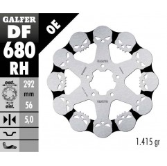 GALFER TARCZA HAMULCOWA PRZÓD HARLEY-DAVIDSON (292X56X5) PŁYWAJĄCA SKULL (WZÓR CZASZKI)