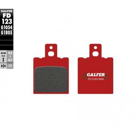 GALFER KLOCKI HAMULCOWE KH47 MONTESSA COTA 310/311/314/315 TYŁ TRIAL (39,8x56,3x7)