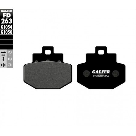GALFER KLOCKI HAMULCOWE KH321 PÓŁMETALICZNE SKUTERY, GILERA, PIAGGIO
