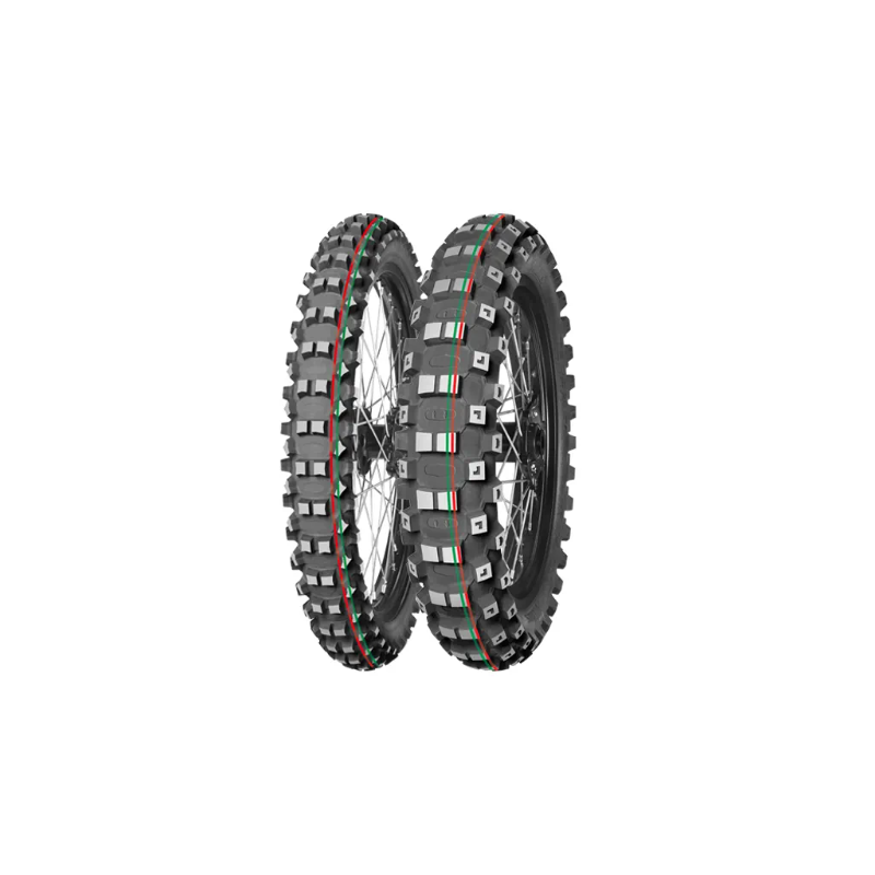 MITAS OPONA 70/100-10 TERRA FORCE-MX MH 41M (CZERWONO-ZIELONY PASEK) TT TYŁ DOT 2024 (DOT:XDDC) (460063) (zamiennik:70000117)