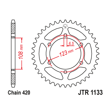 JT ZĘBATKA TYLNA 4412 59 APRILIA SX 50 -18-19 (JTR1133.59)* (ŁAŃC.420)