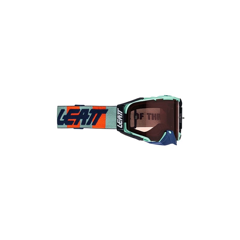 LEATT (2021/2022) GOGLE VELOCITY 6.5 GOGGLE ICE LENS ROSE UC 32% - KOLOR TURKUSOWY/GRANATOWY/POMARAŃCZOWY SZYBKA DYMIONE LUSTRO 