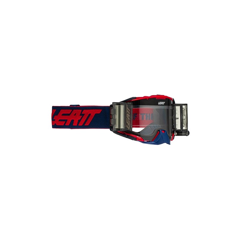 LEATT (2021/2022) GOGLE VELOCITY 6.5 ROLL-OFF GOGGLE RED/BLUE LENS CLEAR 83% - KOLOR GRANATOWY/CZERWONY SZYBKA PRZEŹROCZYSTA