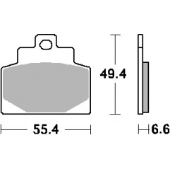 SBS PROMOCJA KLOCKI HAMULCOWE KH459 STREET CERAMIC KOLOR CZARNY PASUJE DO PIAGGIO 300/500 MP3 PRZÓD -14