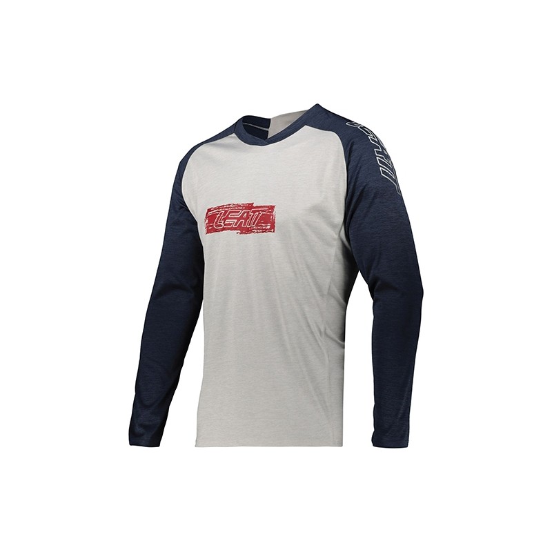 LEATT (2021/2022) KOSZULKA ROWEROWA MTB 2.0 LONG JERSEY ONYX KOLOR BIAŁY/GRANATOWY ROZMIAR S