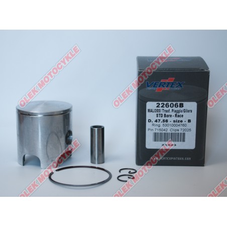 VERTEX TŁOK MALOSSI (PIAGGIO, GILERA) 47,57MM SWORZEŃ 12MM (PIERŚCIENIE 53010004760 X 1 SZT.)
