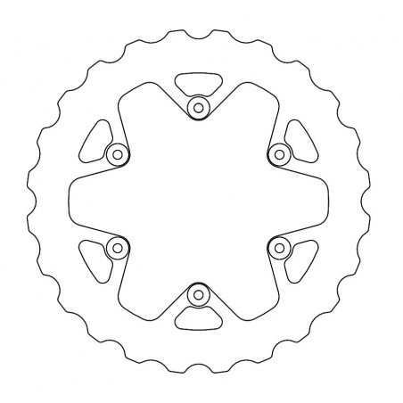 MOTO-MASTER TARCZA HAMULCOWA TYŁ (PEŁNA) MUD SERIES (BŁOTO) 245MM YAMAHA YZ 125 '02-'18, YZ 250 '02-'20, YZF 250/450 '02-'18