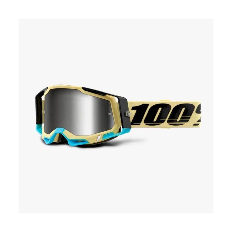 100 PROCENT (2021) FA20 RACECRAFT 2 GOGGLE AIRBLAST - MIRROR SILVER LENS GOGLE RACECRAFT 2 KOLOR BRĄZOWY SZYBKA SREBRNE LUSTRO