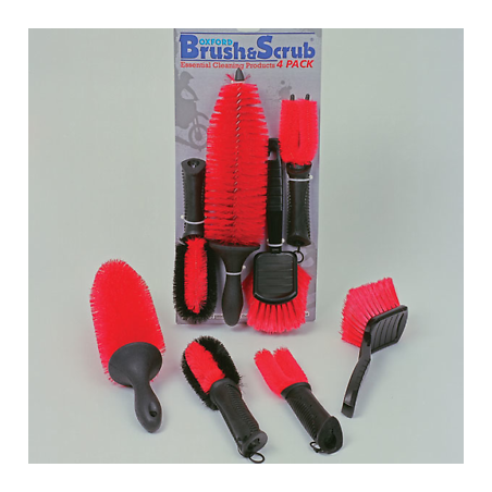 OXFORD ZESTAW SZCZOTEK DO CZYSZCZENIA MOTOCYKLA BRUSH SCRAP 4 PACK (STARY KOD: OF607)