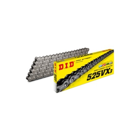 DID 525 VX3-102 ŁAŃCUCH (102 OGNIW) X-RING (OTWARTY + ZAKUWKA)