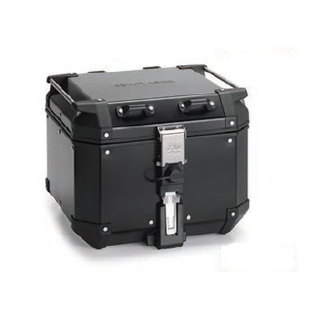 KAPPA 2025/05 KUFER CENTRALNY 42L MONOKEY CAM SIDE KVG420B K'VOYAGER ALUMINIOWY KOLOR CZARNY ANODOWANY BLACK LINE