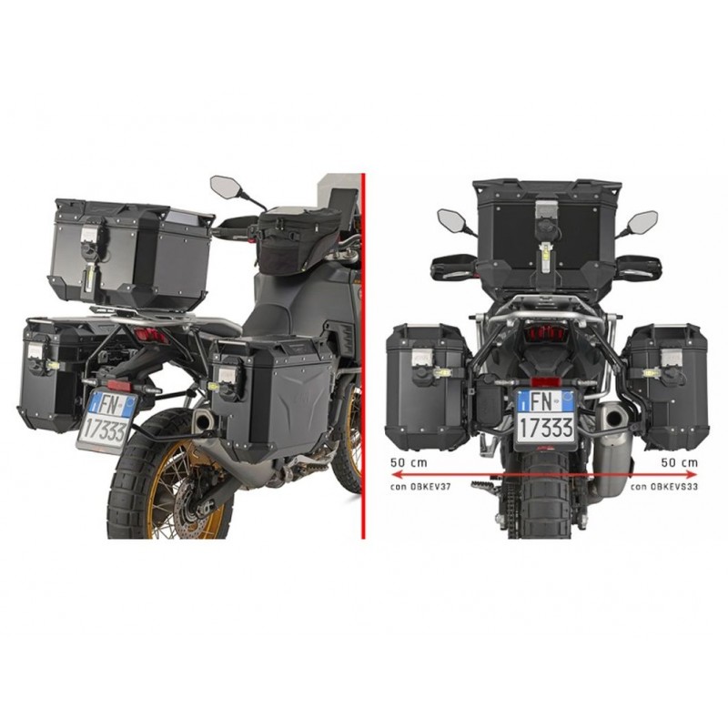 KAPPA 2025/05 STELAŻ KUFRÓW BOCZNYCH MONOKEY CAM SIDE KOVE 800 X PRO '24-'25 - POD KUFRY KVG K'VOYAGER ALU - PRAWY KVGS33 WCIĘTY