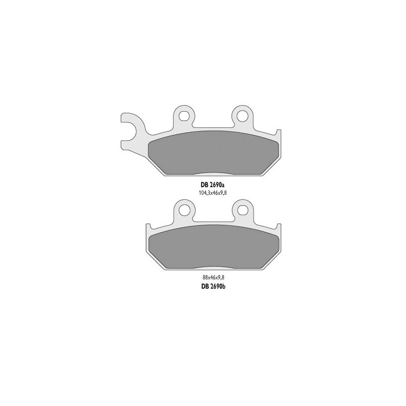 DELTA BRAKING KLOCKI HAMULCOWE KH172 PRZÓD YAMAHA XT600 92-03, XT660 91-98 - ZASTĘPUJE DB2690MX-D ORAZ DB2690QD-D