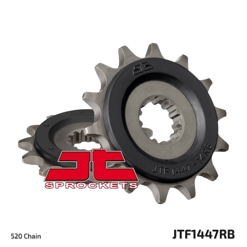 JT ZĘBATKA PRZEDNIA 2299 14 Z GUMĄ SUZUKI GSR 250 12-17, GSX 250R 17-18, DL 250 V-STROM 17-18, INAZUMA 250 12-17 (JTF1447.14RB)*