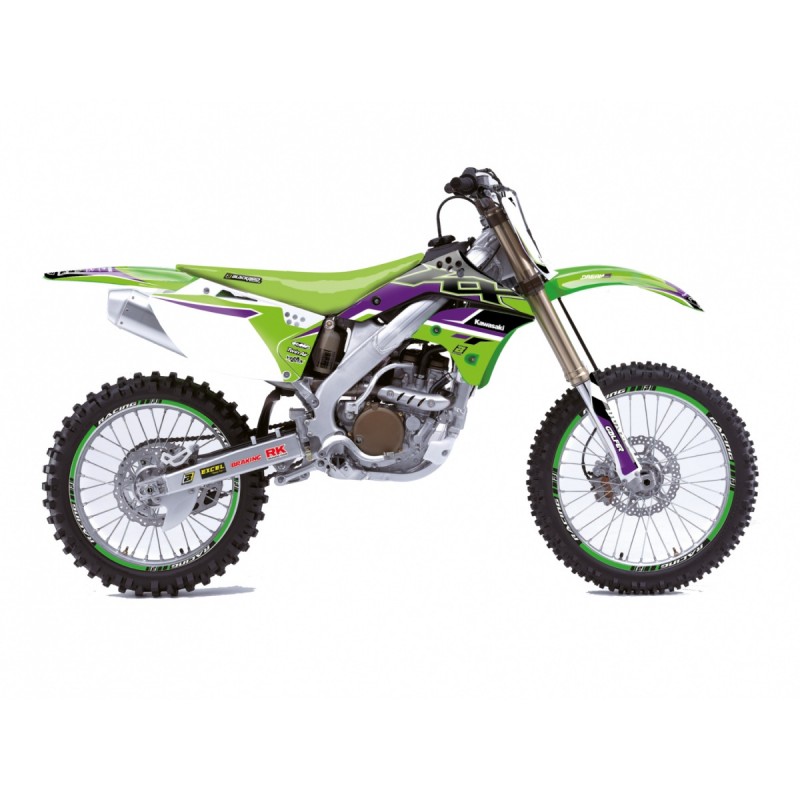 BLACKBIRD KOMPLET NAKLEJEK (OKLEIN) KAWASAKI KX 250F '06-'08 DREAM 5 KOLOR ZIELONY CZARNY
