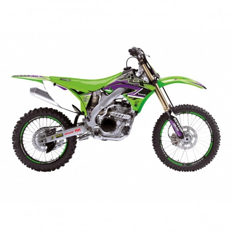 BLACKBIRD KOMPLET NAKLEJEK (OKLEIN) KAWASAKI KX 250F '09-'12 DREAM 5 KOLOR ZIELONY CZARNY