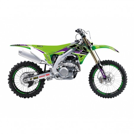 BLACKBIRD KOMPLET NAKLEJEK (OKLEIN) KAWASAKI KX 250F '21-'23, KX 450F '19-'24 DREAM 5 KOLOR ZIELONY CZARNY