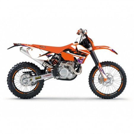 BLACKBIRD KOMPLET NAKLEJEK (OKLEIN) KTM EXC/EXC-F '05-'07, SX/SX-F '05-'06 DREAM 5 KOLOR POMARAŃCZOWY CZARNY