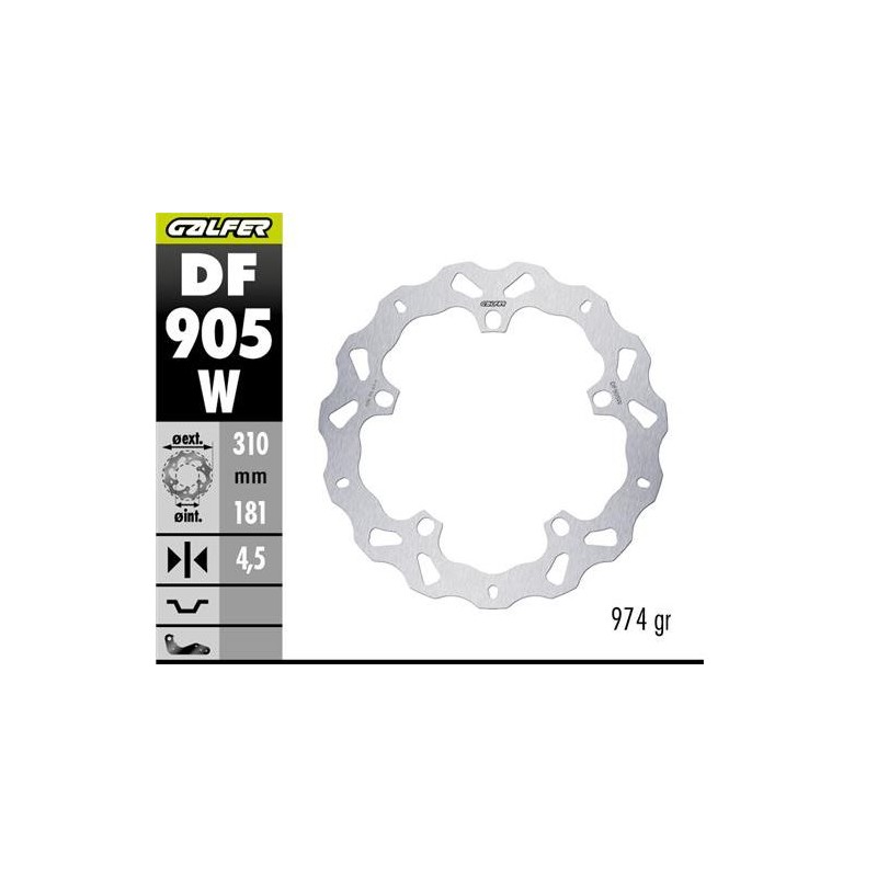GALFER TARCZA HAMULCOWA PRZÓD BMW R 1300GS '23-'25 (WAVE DISC) (310X181X4.5MM)