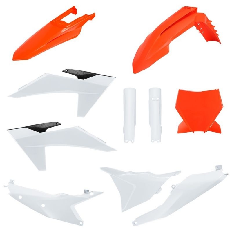 POLISPORT KOMPLET PLASTIKÓW (FULL KIT) KTM SX/SX-F/XC/XC-F '23-'24 W ZESTAWIE TABLICA PRZEDNIA (8672000002) I OSŁONY AMORTYZATOR