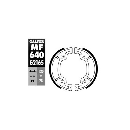 GALFER SZCZĘKI HAMULCOWE Y535 YAMAHA YBR 125/250 '05-, XV 125 VIRAGO '97-99, XVS 125/250 DRAGSTAR '00-, SP 125 MAJESTY '98-00, ,