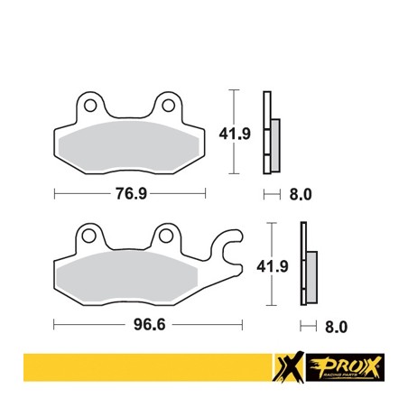 PROX KLOCKI HAMULCOWE KH165 SUZUKI LT-R 450 '06-11, YAMAHA YFZ 450 '04-08 PRZÓD PRAWY