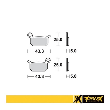 PROX KLOCKI HAMULCOWE KH325 KTM SX 50 PRZÓD / TYŁ, SX 65 TYŁ