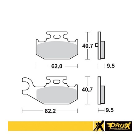 PROX KLOCKI HAMULCOWE KH428 YAMAHA YFM 700 RAPTOR '06-11 TYŁ