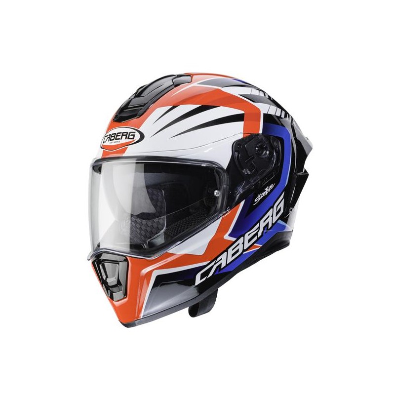 CABERG (2021/2022) KASK INTEGRALNY Z BLENDĄ MODEL DRIFT EVO MR55 (CIEMNY WIZJER W ZESTAWIE) KOLOR CZERWONY/NIEBIESKI/BIAŁY ROZMI
